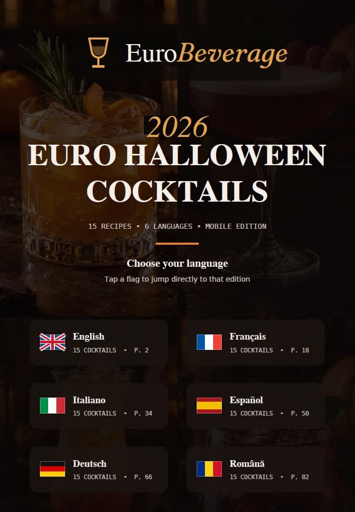 Cover of the Euro Halloween Cocktails 2026 book.